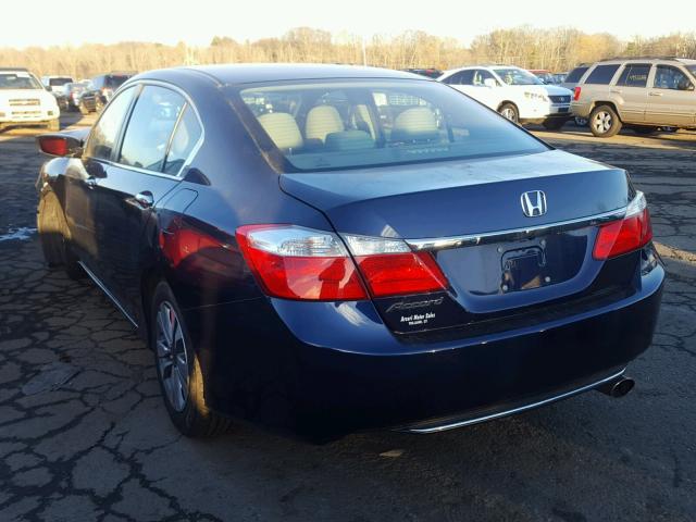 1HGCR2F38EA071871 - 2014 HONDA ACCORD LX BLUE photo 3