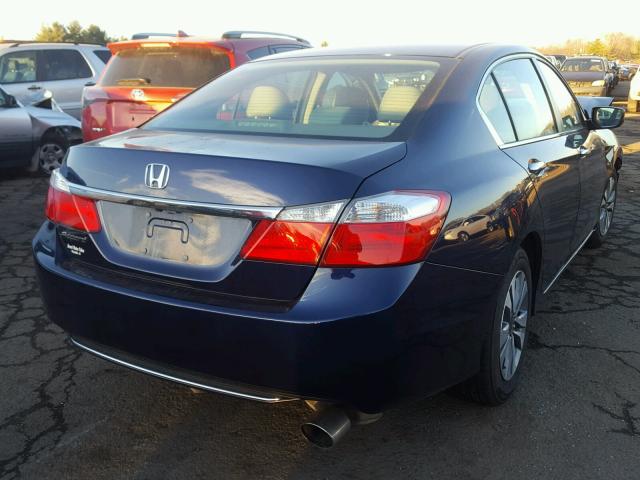 1HGCR2F38EA071871 - 2014 HONDA ACCORD LX BLUE photo 4