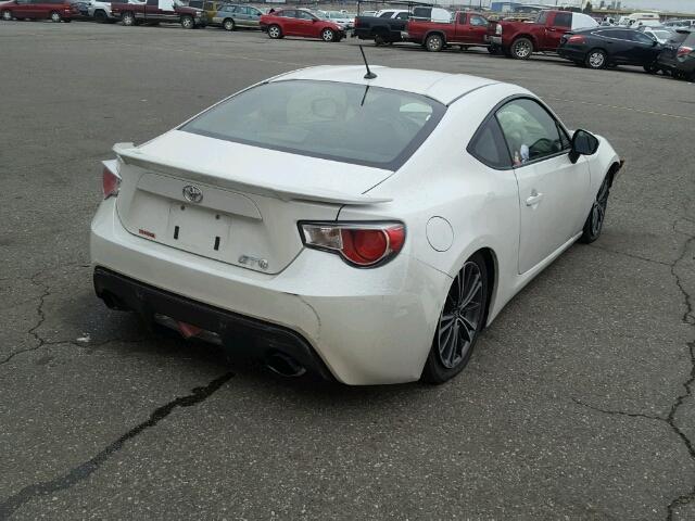 JF1ZNAA10E9701913 - 2014 TOYOTA SCION FR-S თეთრი ფოტო 4