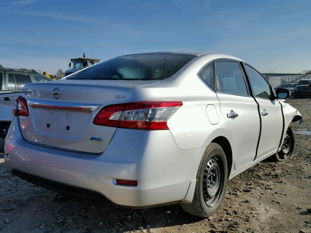 3N1AB7AP8EY311369 - 2014 NISSAN SENTRA S SILVER photo 4