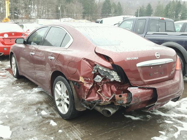 1N4AA5AP3AC850415 - 2010 NISSAN MAXIMA S MAROON photo 3