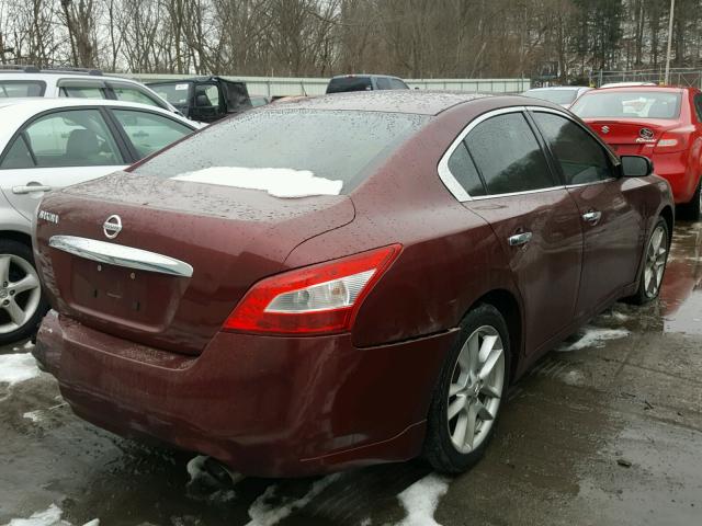 1N4AA5AP3AC850415 - 2010 NISSAN MAXIMA S MAROON photo 4