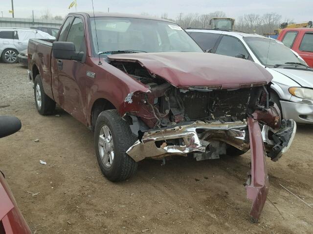 1FTRF12WX4NB28039 - 2004 FORD F150 MAROON photo 1