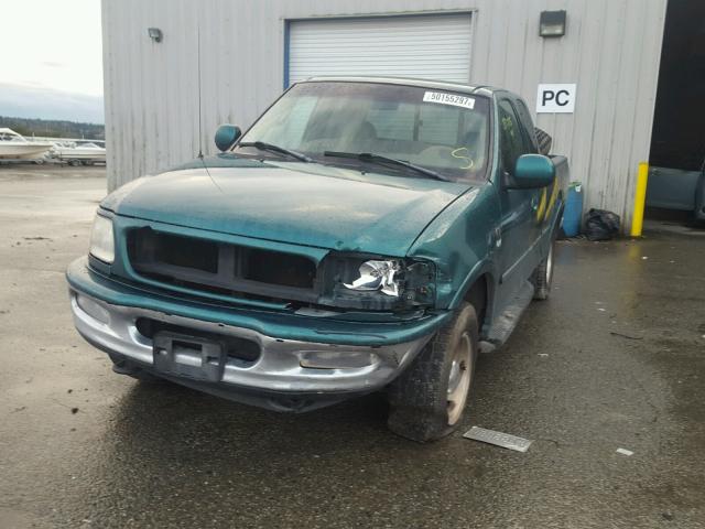 2FTRX18L0WCA83020 - 1998 FORD F150 GREEN photo 2