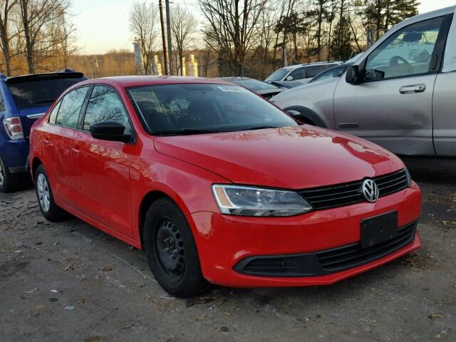 3VW2K7AJ0EM309214 - 2014 VOLKSWAGEN JETTA BASE RED photo 1