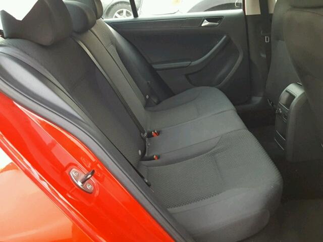 3VW2K7AJ0EM309214 - 2014 VOLKSWAGEN JETTA BASE RED photo 6
