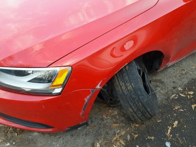 3VW2K7AJ0EM309214 - 2014 VOLKSWAGEN JETTA BASE RED photo 9