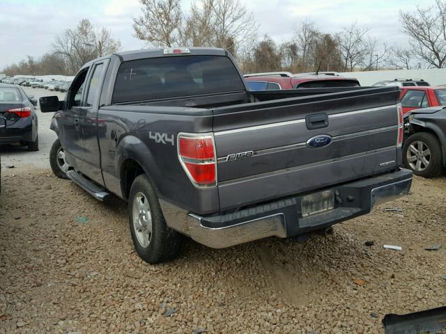 1FTFX1EF6BKD20536 - 2011 FORD F150 SUPER GRAY photo 3