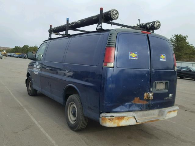 1GCFG25M221128640 - 2002 CHEVROLET EXPRESS G2 BLUE photo 3