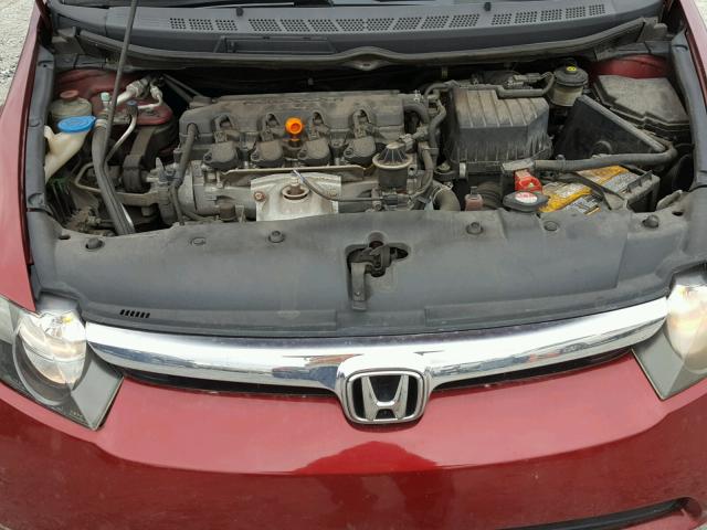 1HGFA16526L022378 - 2006 HONDA CIVIC LX RED photo 7