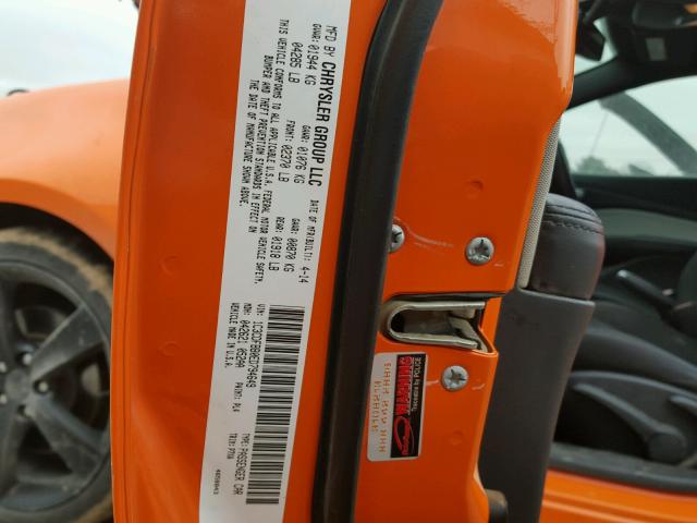 1C3CDFBB0ED794649 - 2014 DODGE DART SXT ORANGE photo 10