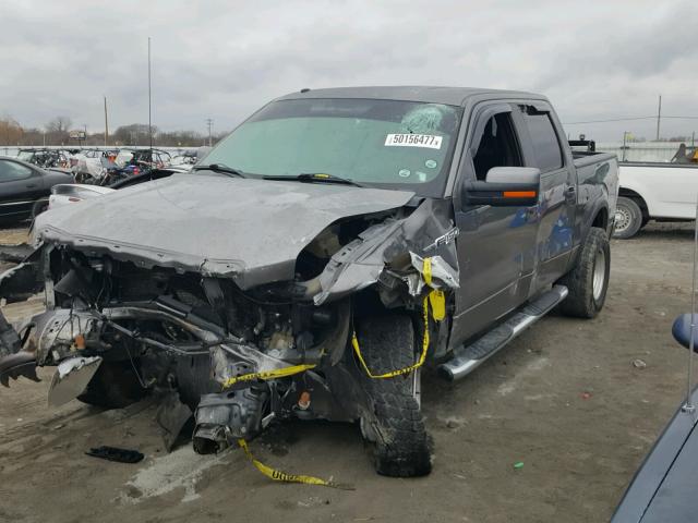 1FTFW1EV2AFA60542 - 2010 FORD F150 SUPER GRAY photo 2