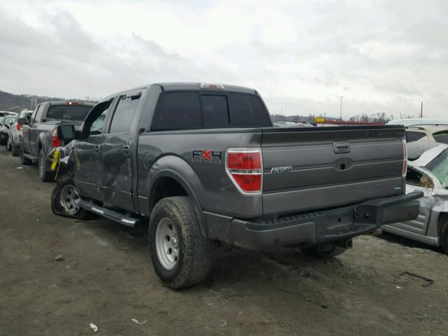 1FTFW1EV2AFA60542 - 2010 FORD F150 SUPER GRAY photo 3