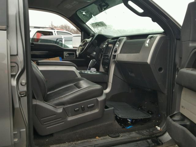 1FTFW1EV2AFA60542 - 2010 FORD F150 SUPER GRAY photo 5