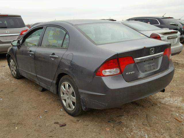 19XFA16509E048618 - 2009 HONDA CIVIC LX GRAY photo 3