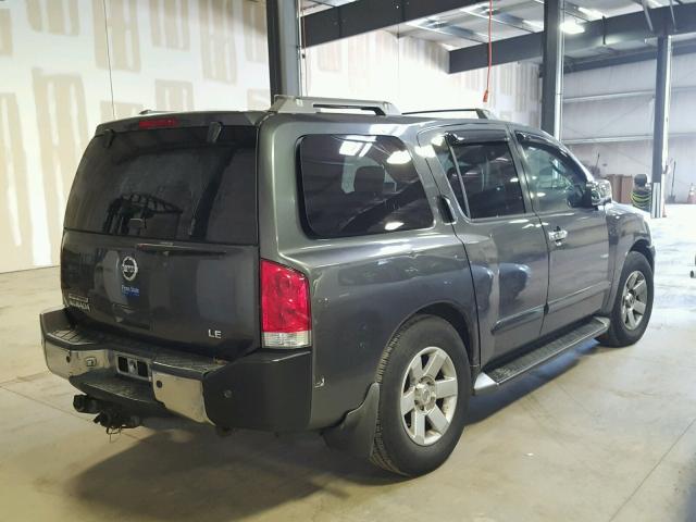 5N1AA08B04N724914 - 2004 NISSAN ARMADA SE CHARCOAL photo 4