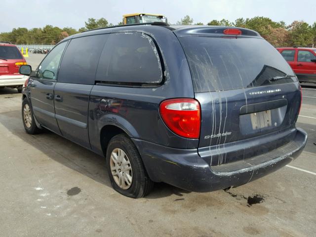 1D4GP24R67B253999 - 2007 DODGE GRAND CARA BLUE photo 3