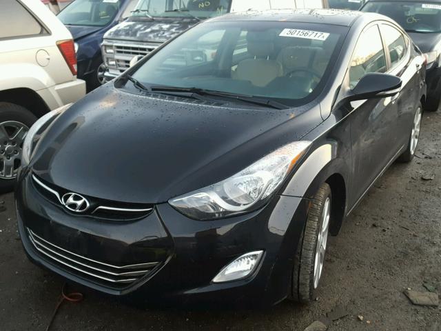 5NPDH4AE3CH101245 - 2012 HYUNDAI ELANTRA GL BLACK photo 2