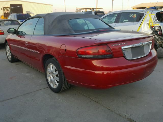 1C3EL75R75N652609 - 2005 CHRYSLER SEBRING GT RED photo 3