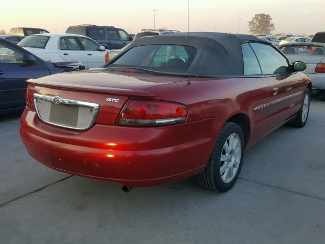 1C3EL75R75N652609 - 2005 CHRYSLER SEBRING GT RED photo 4