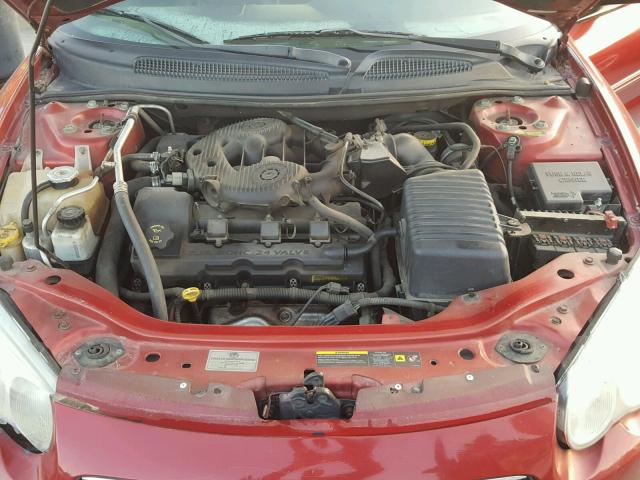 1C3EL75R75N652609 - 2005 CHRYSLER SEBRING GT RED photo 7