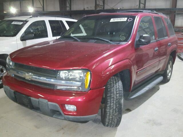 1GNDT13S832205187 - 2003 CHEVROLET TRAILBLAZE RED photo 2