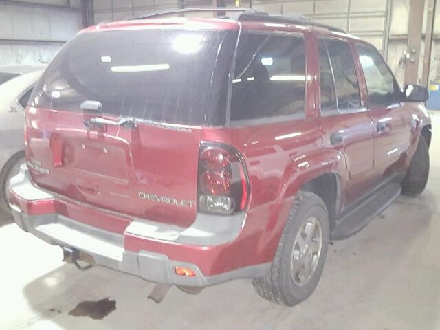 1GNDT13S832205187 - 2003 CHEVROLET TRAILBLAZE RED photo 4