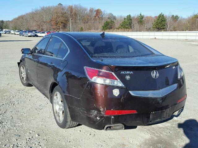 19UUA86509A013856 - 2009 ACURA TL MAROON photo 3