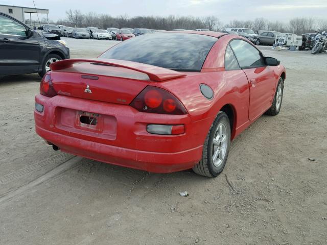 4A3AC34G82E070000 - 2002 MITSUBISHI ECLIPSE RS RED photo 4