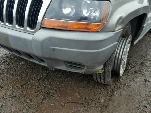 1J4GW58S4XC675157 - 1999 JEEP GRAND CHER GRAY photo 9