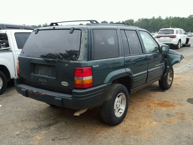 1J4GZ48S4WC214248 - 1998 JEEP GRAND CHER GREEN photo 4