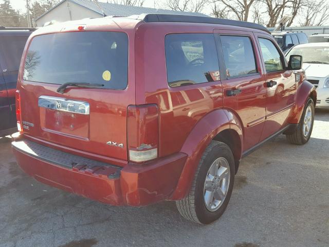 1D8GU58K07W678925 - 2007 DODGE NITRO SLT RED photo 4