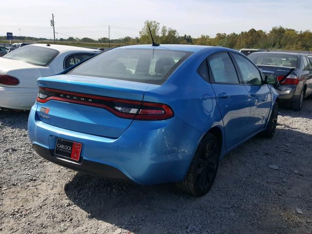 1C3CDFFA5GD818884 - 2016 DODGE DART SXT S BLUE photo 4