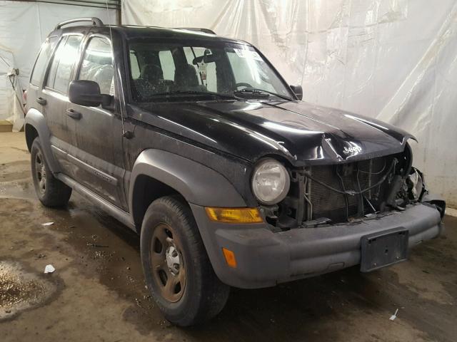 1J8GL48K25W599158 - 2005 JEEP LIBERTY SP BLACK photo 1