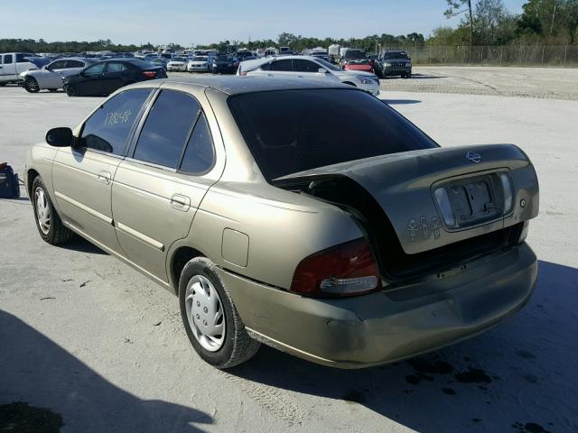 3N1CB51DXYL332986 - 2000 NISSAN SENTRA BAS GOLD photo 3