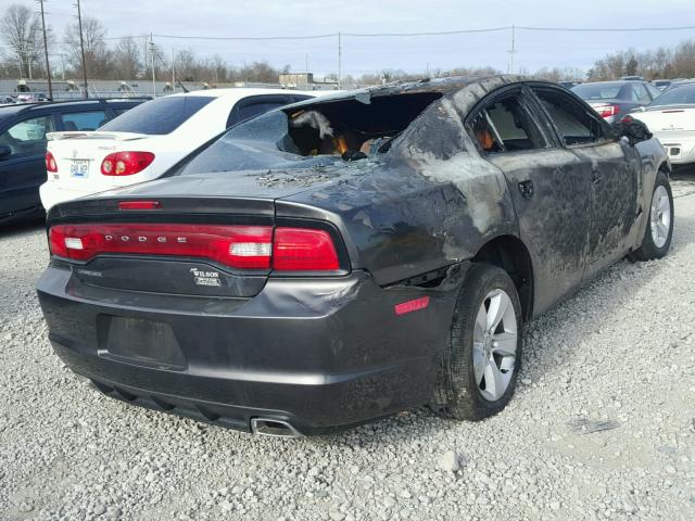 2C3CDXBG2EH314308 - 2014 DODGE CHARGER SE GRAY photo 4