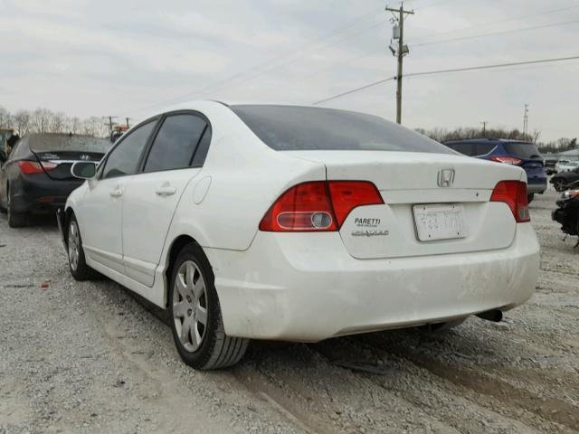 1HGFA16586L002488 - 2006 HONDA CIVIC LX WHITE photo 3