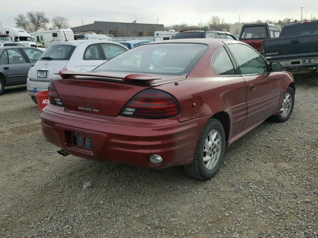 1G2NF12EX1M613129 - 2001 PONTIAC GRAND AM S MAROON photo 4