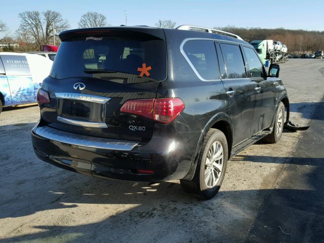 JN8AZ2NE5F9082911 - 2015 INFINITI QX80 BLACK photo 4