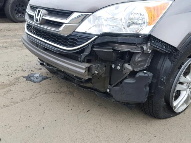 5J6RE4H77AL005496 - 2010 HONDA CR-V EXL BROWN photo 9