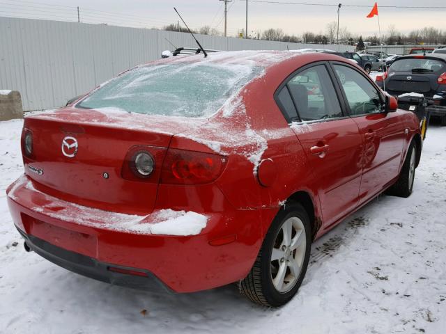 JM1BK12F441169612 - 2004 MAZDA 3 I RED photo 4