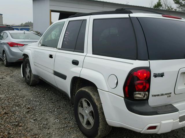 1GNDS13S352239379 - 2005 CHEVROLET TRAILBLAZE WHITE photo 3