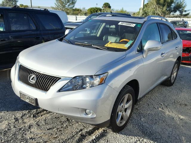 2T2BK1BA4BC101609 - 2011 LEXUS RX 350 SILVER photo 2