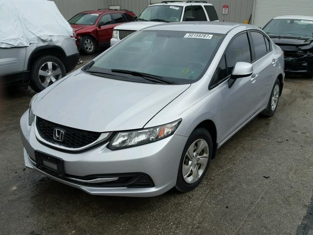 19XFB2F55DE063028 - 2013 HONDA CIVIC LX GRAY photo 2