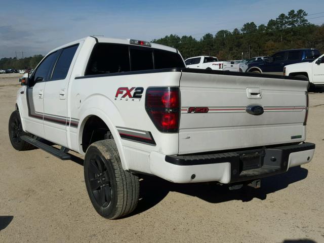 1FTFW1CT5EFB06968 - 2014 FORD F150 SUPER WHITE photo 3
