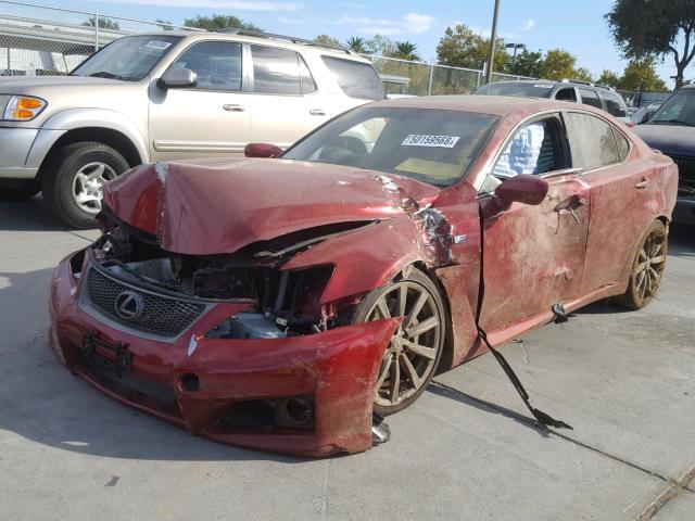 JTHBP262885002696 - 2008 LEXUS IS-F RED photo 2