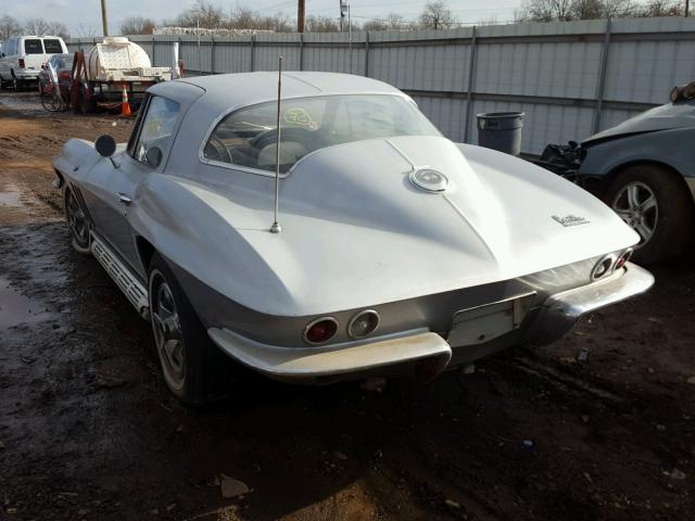 194376S114927 - 1966 CHEVROLET CORVETTE SILVER photo 3