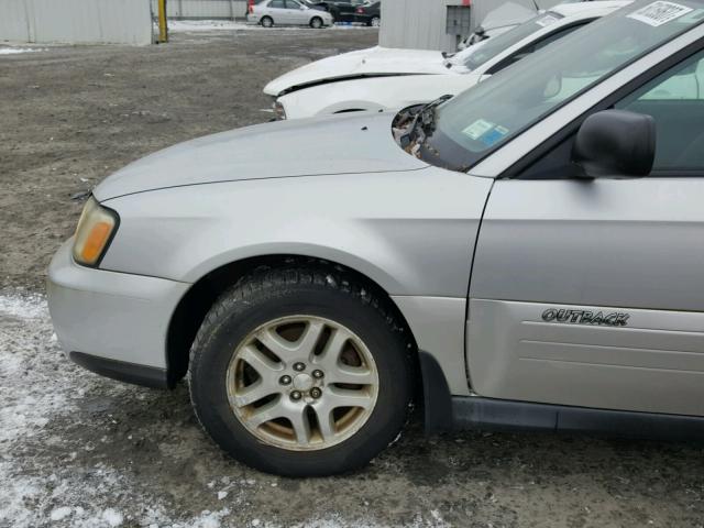 4S3BH675047635545 - 2004 SUBARU LEGACY OUT SILVER photo 9