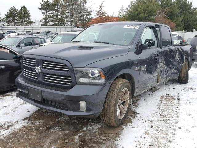 1C6RR7UT4HS511518 - 2017 RAM 1500 SPORT BLUE photo 2