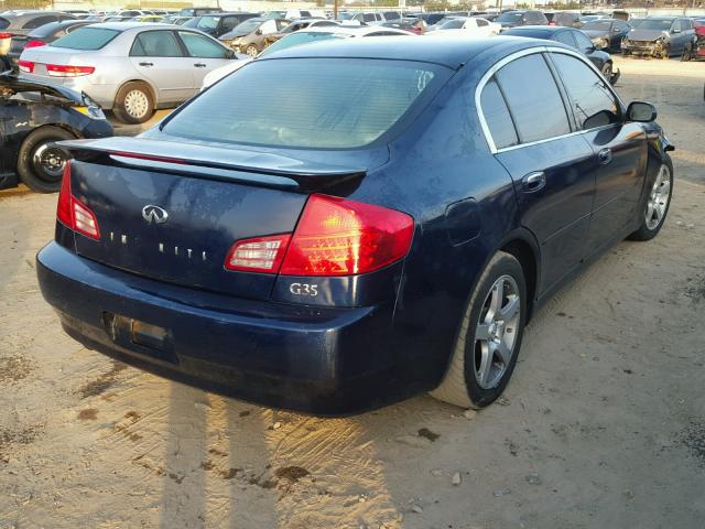 JNKCV51E54M100047 - 2004 INFINITI G35 BLUE photo 4